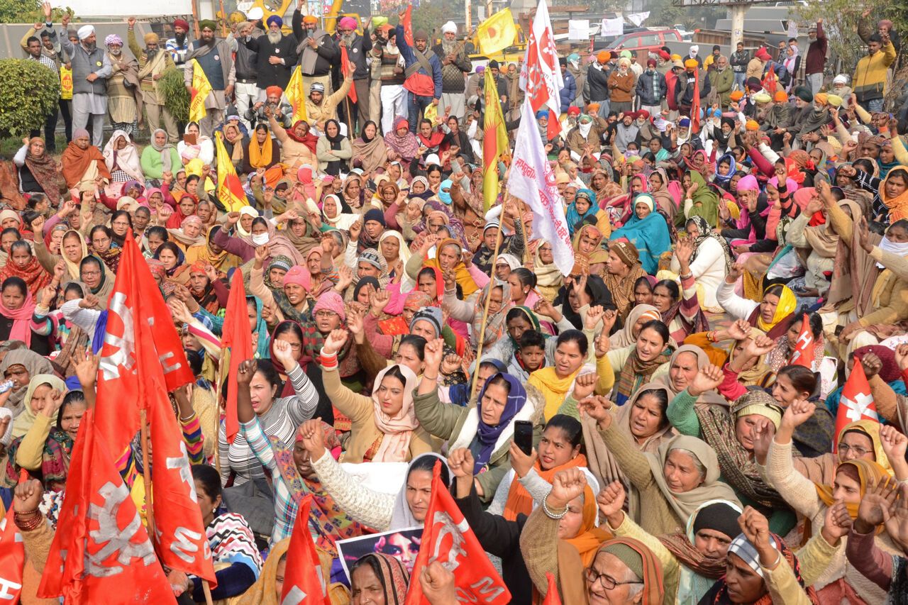 Archieffoto van een betoging op 18 januari 2021.