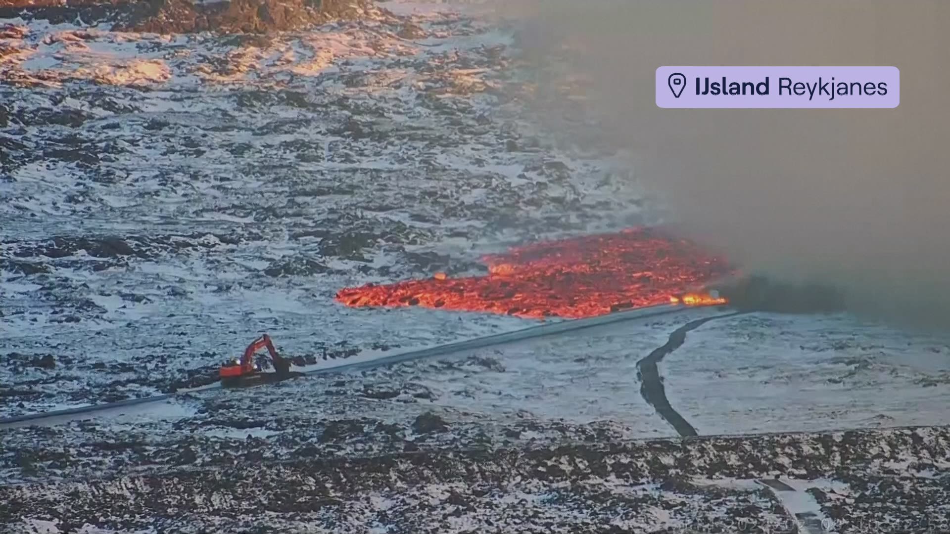 Nieuwe vulkaanuitbarsting in IJsland kan 3 dagen duren: lava stroomt op