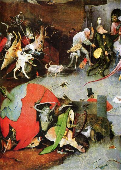 De verzoeking van St. Antonius, ca 1501 - Hiëronymus Bosch,