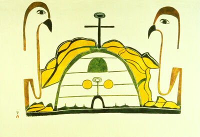 Shaman's Dwelling (1975). Collection of the West Baffin Eskimo Co-Operative Ltd., on loan to the McMichael Canadian Art Collection