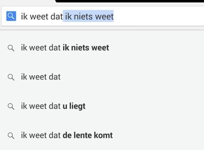 Ik weet dat