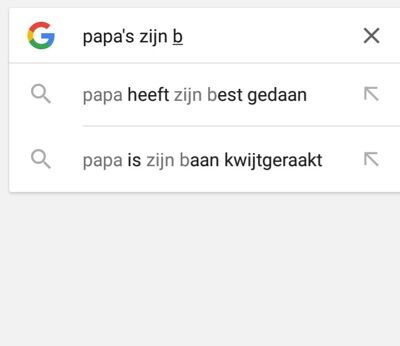 Papa heeft zijn best gedaan