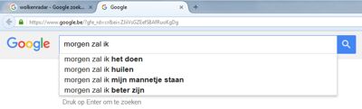 Morgen zal ik