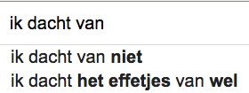ik dacht