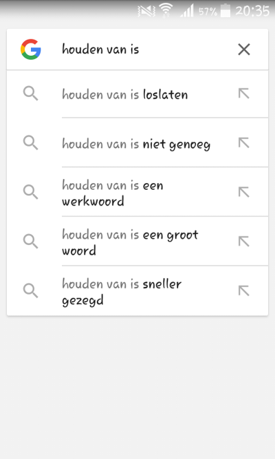 Houden van is...