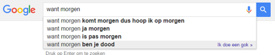 Want morgen