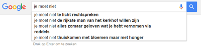 Je moet niet