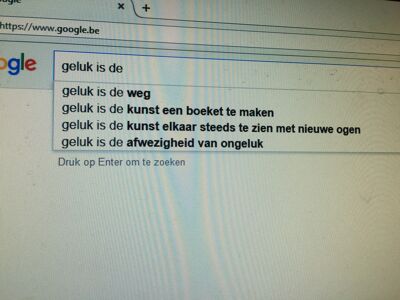 Geluk is de weg