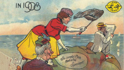Leap year cartoon 1908