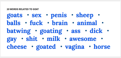 20 WORDS RELATED TO GOAT