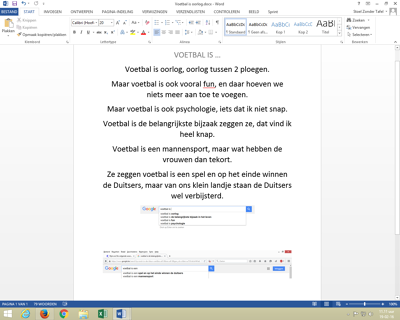 Voetbal is...