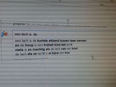 Een lach is...