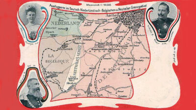 Postkaart met vierlandenpunt, 1901