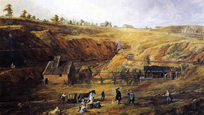 De zinkmijn Vielle Montagne in Kelmis, 1843