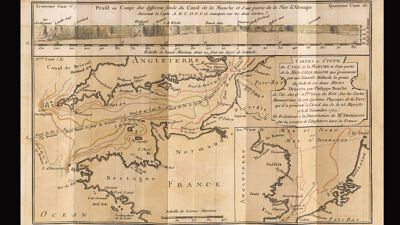 Kaart uit de studie van Desmarest (1751)