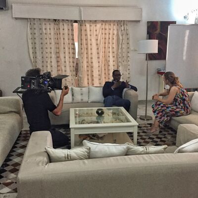 bij Youssou N'Dour in Dakar, Senegal
