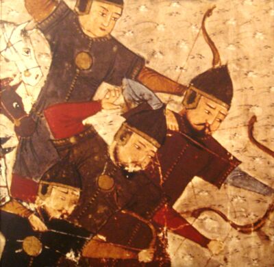 Mongoolse soldaten in het Jami' al-tawarikh