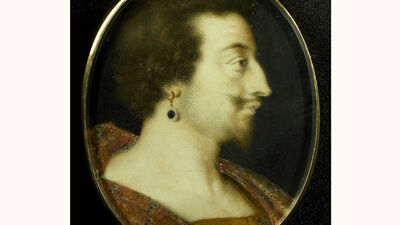 Portretmedaillon van de Duke of Buckingham (mét oorbel)