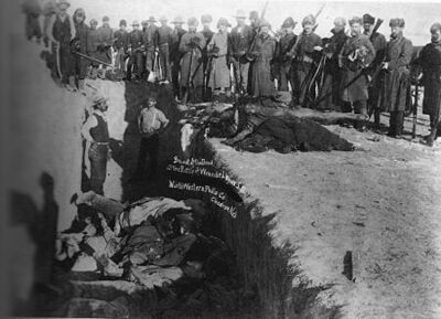 Lakota slachtoffers bij Wounded Knee