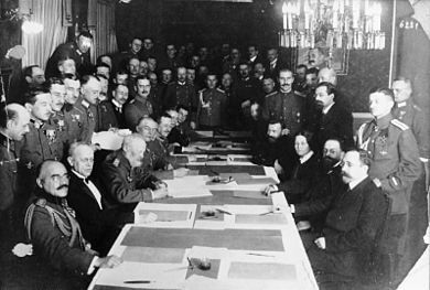 Ondertekening van de Vrede van Brest-Litovsk