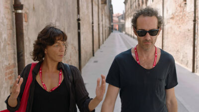 Lisbeth Gruwez en Maarten Van Cauwenberghe in Venetië.