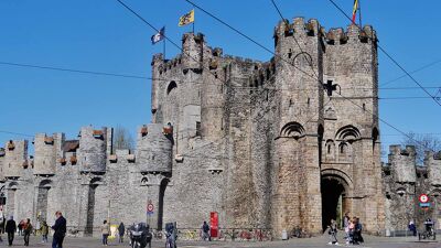 Het Gravensteen in Gent, inspiratiebron voor het exemplaar in Bogota