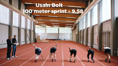 Op de foto: Sprinttraining met Rudi Diels