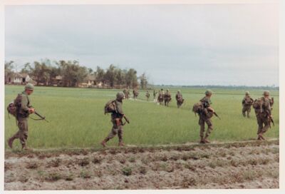Amerikaanse patrouille 1st Cavalry Division 1968