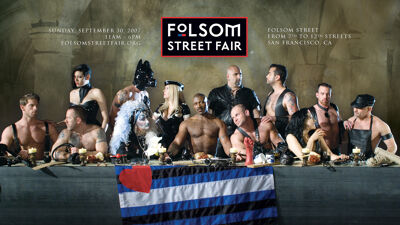 Homo-erotische affiche voor de 'Folsom Street Fair'