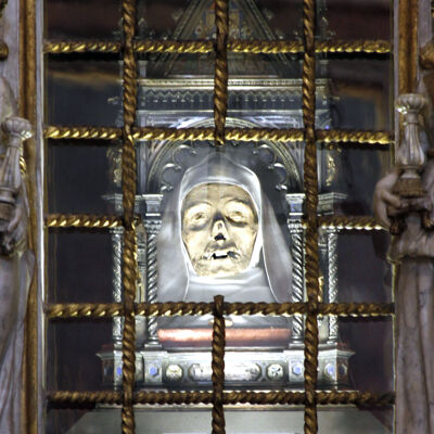 Reliek van het hoofd van de Heilige Catharina van Siena