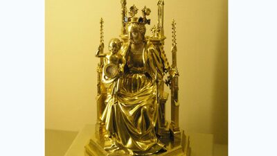 Reliekschrijn van de navelstreng van Christus, de zog. Saint-Ombilic van Châlons-en-Champagne