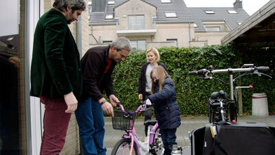 Lieven Scheire, maker Ronald Van Ham, Morgan en haar mama.