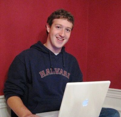 Mark Zuckerberg in zijn studentenkamer op Harvard