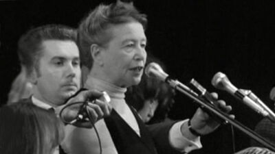 Simone de Beauvoir op 11 november 1972.