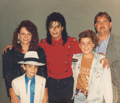Michael Jackson en de familie Robson.