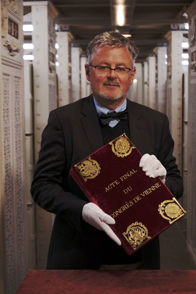 Christopher Clark in het Weense Staatsarchiv