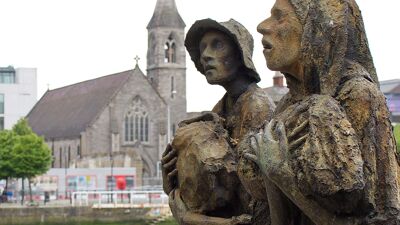 Famine Memorial in Dublin.