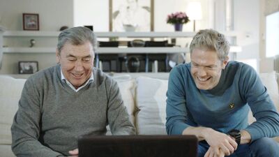 Eddy Merckx en Maarten Vangramberen