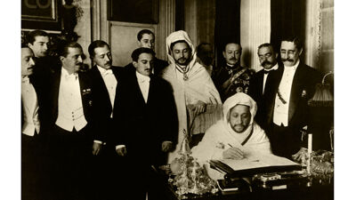 De ondertekening van de Conventie van Algeciras, 1906