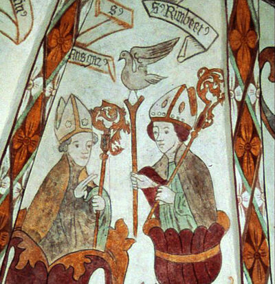 Ansgard en Rimbert (Deense gewelfschildering)