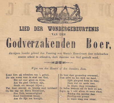 Voorbeeld van een liedblad
