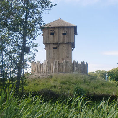 Reconstructie van een motteburcht