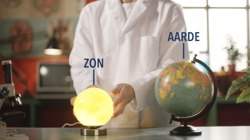 zon en aarde - opgelet: de verhoudingen kloppen niet
