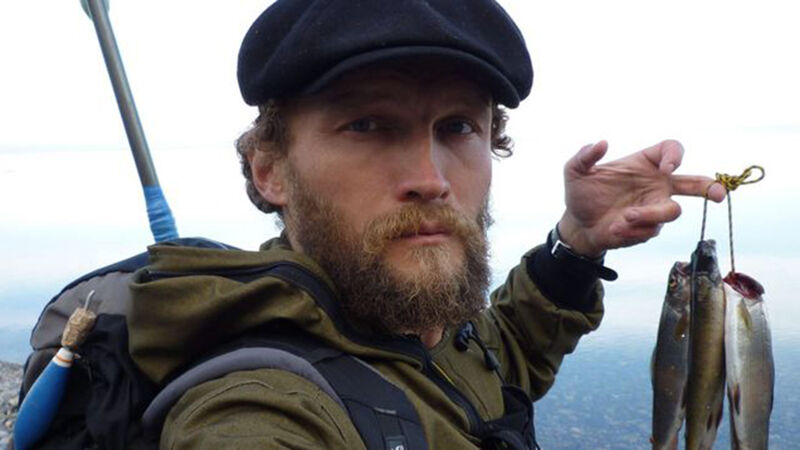 Sylvain Tesson aan het Bajkalmeer in Siberië