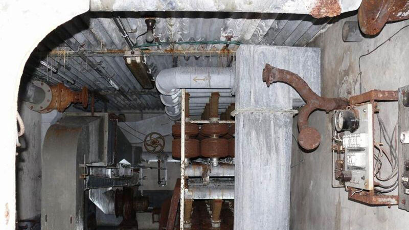 Interieur bunker, toestand 2009