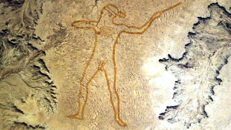 De Marree Man (Zuid-Australië), satellietbeeld