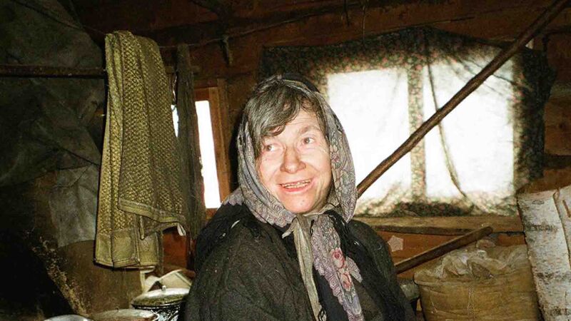 Agafia Lykova in haar hut
