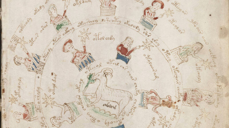 Voynich Manuscript: astrologische tekening