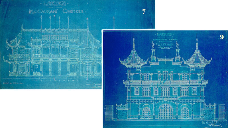 Plannen van het 'Restaurant Chinois', 1901-1903