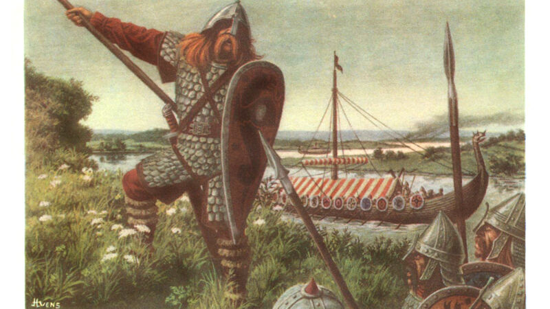 De Noormannen (prent uit de reeks 's Lands Glorie - Historia)